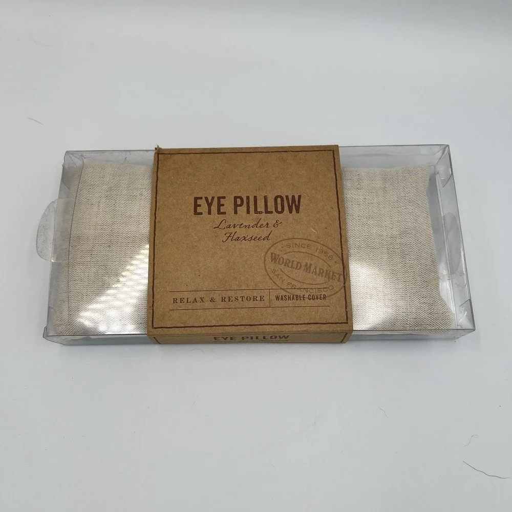 NEW! World Market Weighted Eye Pillow Lavender & Flaxseed Microwaveable